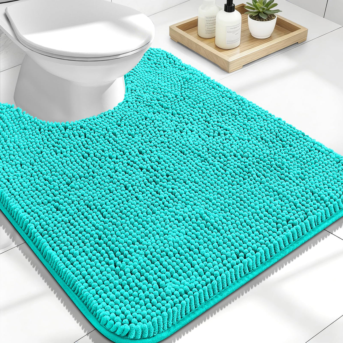 OLANLY Extra-Soft Absorbent Chenille Bathroom Rug Mat