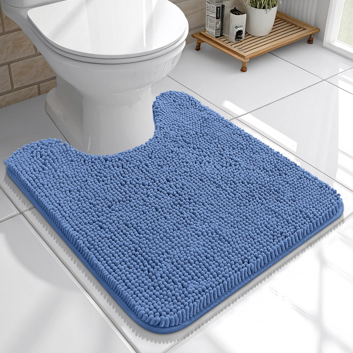OLANLY Extra-Soft Absorbent Chenille Bathroom Rug Mat