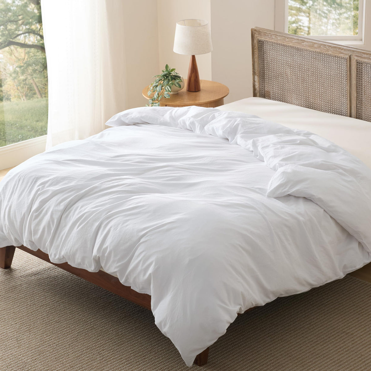 Bedsure Soft Prewashed Duvet Cover Set with Zipper Closure and Pillow Covers, Comforter Not Included