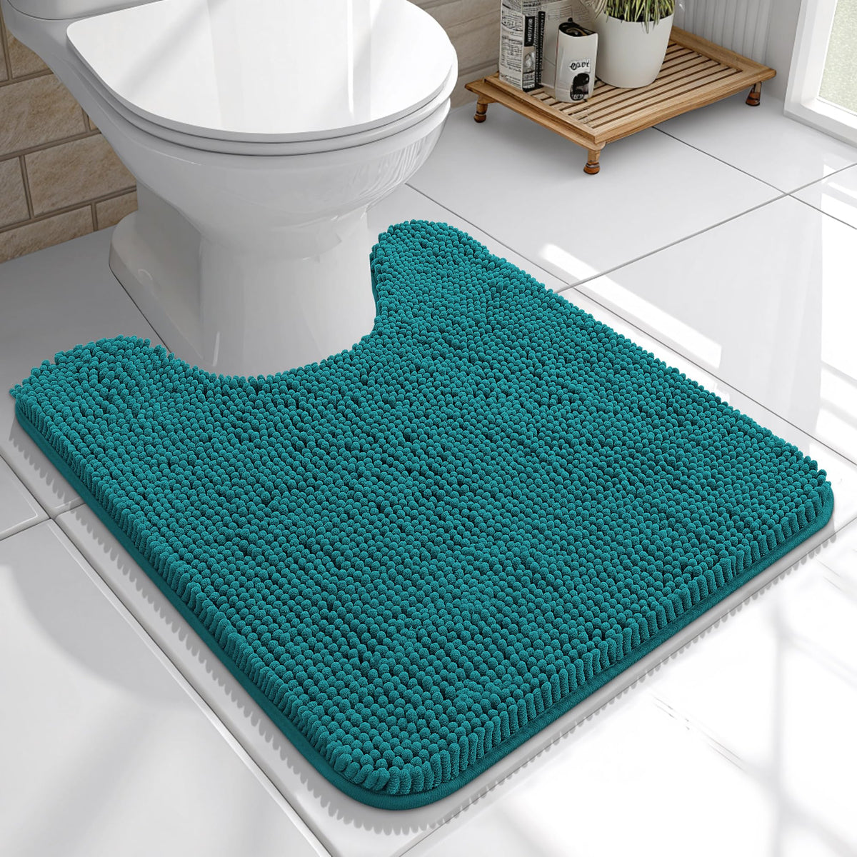 OLANLY Extra-Soft Absorbent Chenille Bathroom Rug Mat