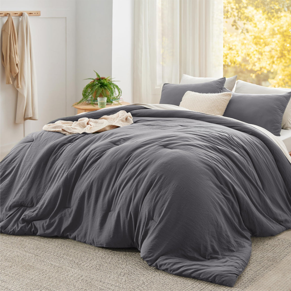 Bedsure Comforter Set Prewashed Soft Bedding Set 3Pcs