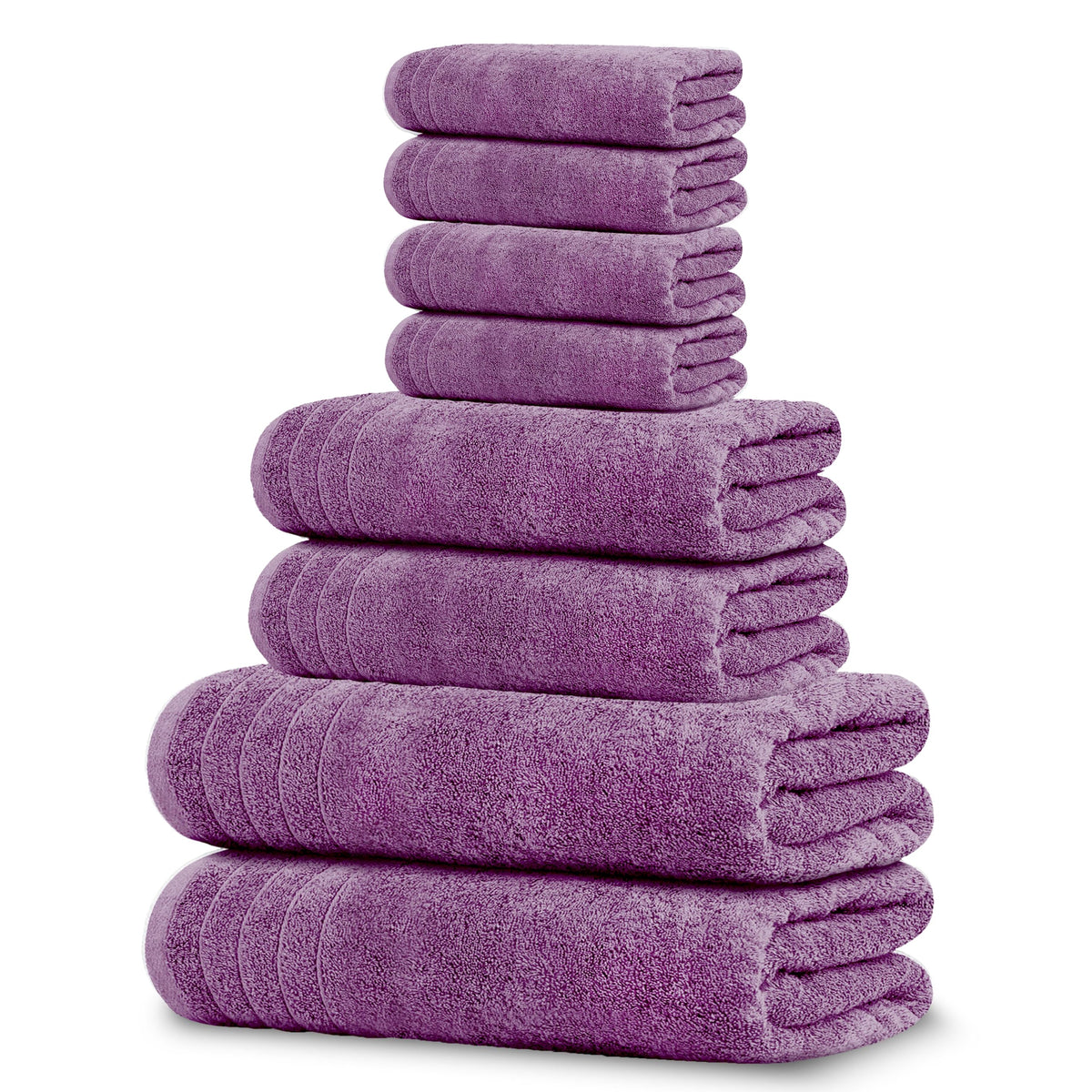 Tens Towels 8-Piece Lightweight Cotton Bathroom Towel Set
