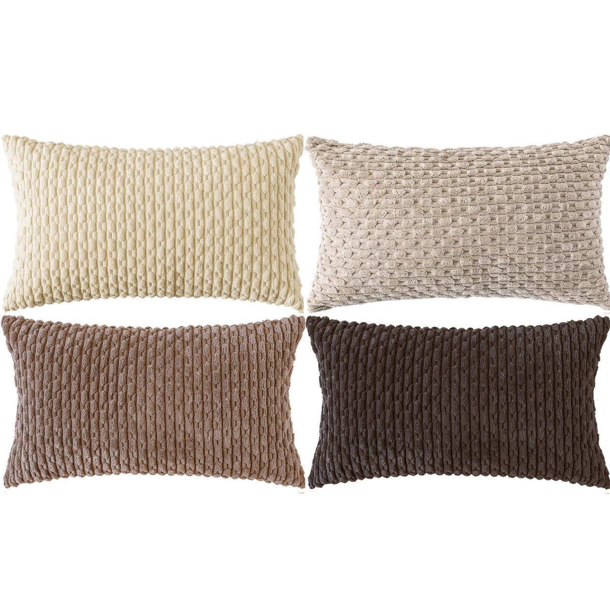 Cozoomy Set of 4 Corduroy Decorative Pillow Covers