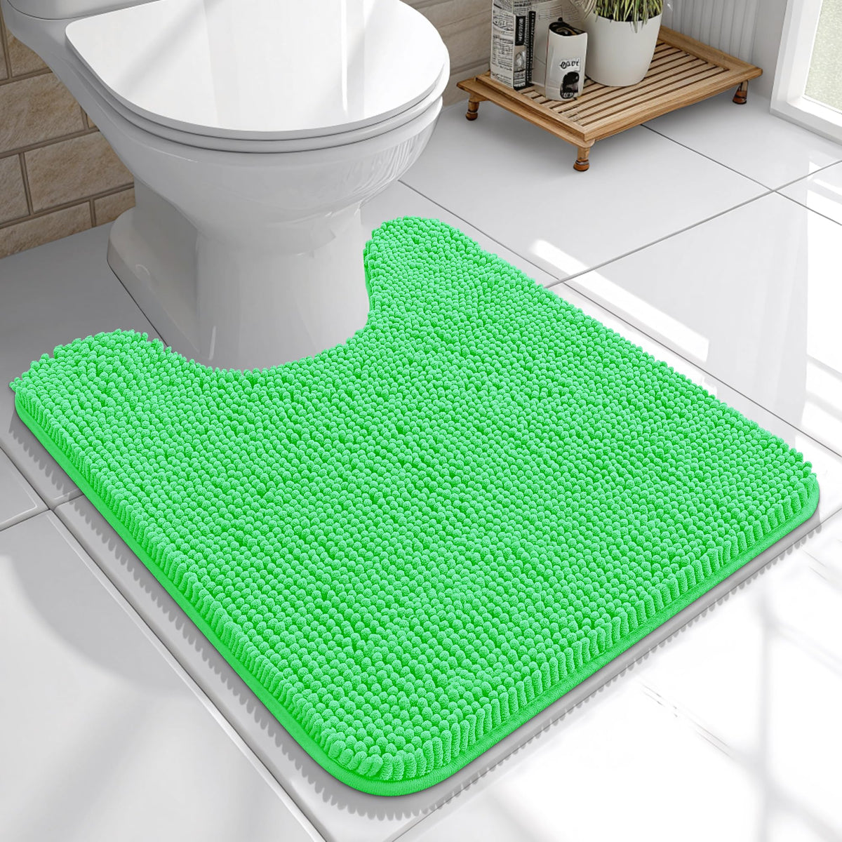 OLANLY Extra-Soft Absorbent Chenille Bathroom Rug Mat