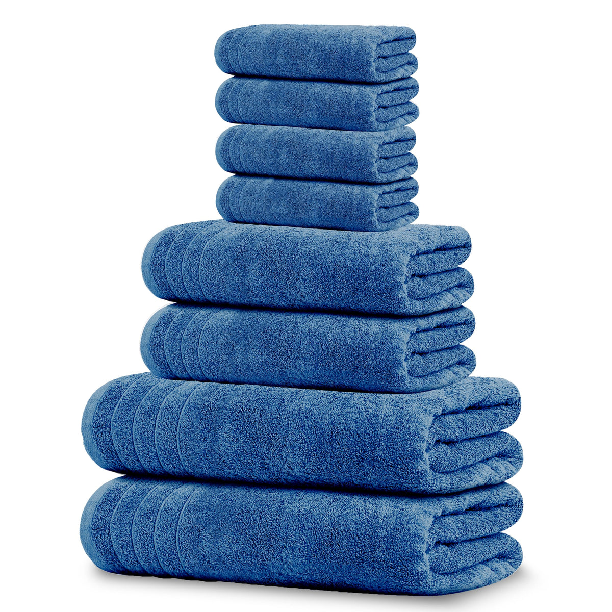 Tens Towels 8-Piece Lightweight Cotton Bathroom Towel Set