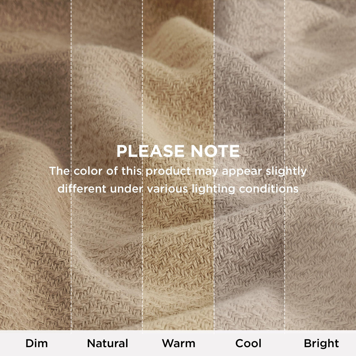 Bedsure 100% Cotton Blanket, Herringbone Weave