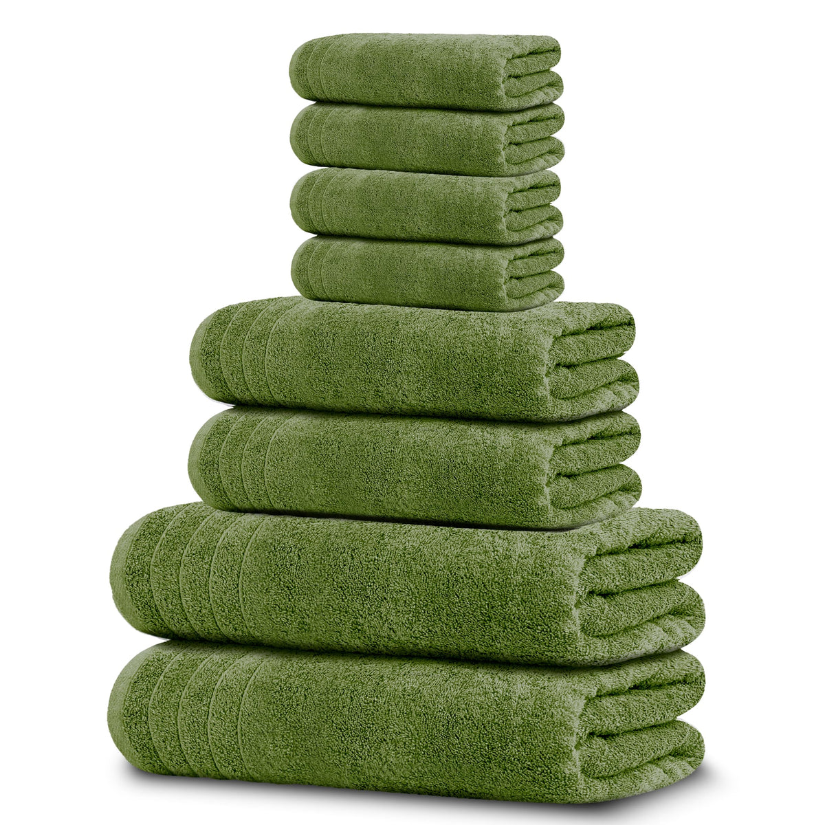 Tens Towels 8-Piece Lightweight Cotton Bathroom Towel Set