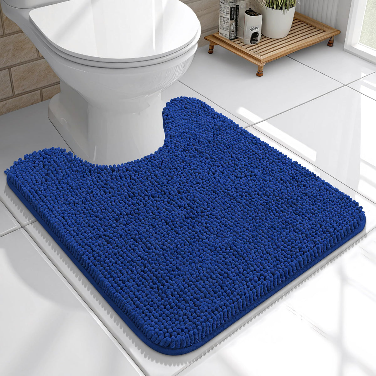 OLANLY Extra-Soft Absorbent Chenille Bathroom Rug Mat