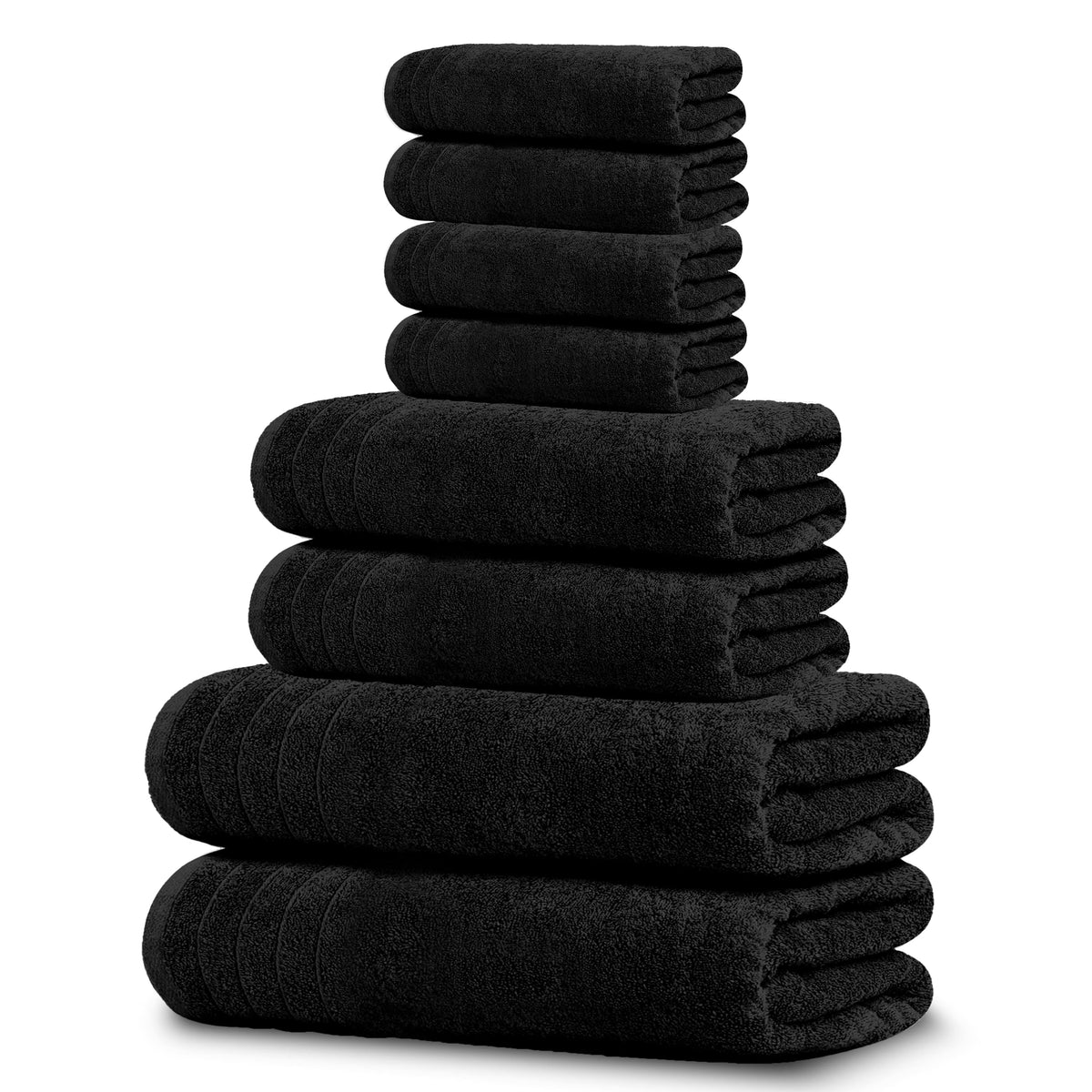 Tens Towels 8-Piece Lightweight Cotton Bathroom Towel Set
