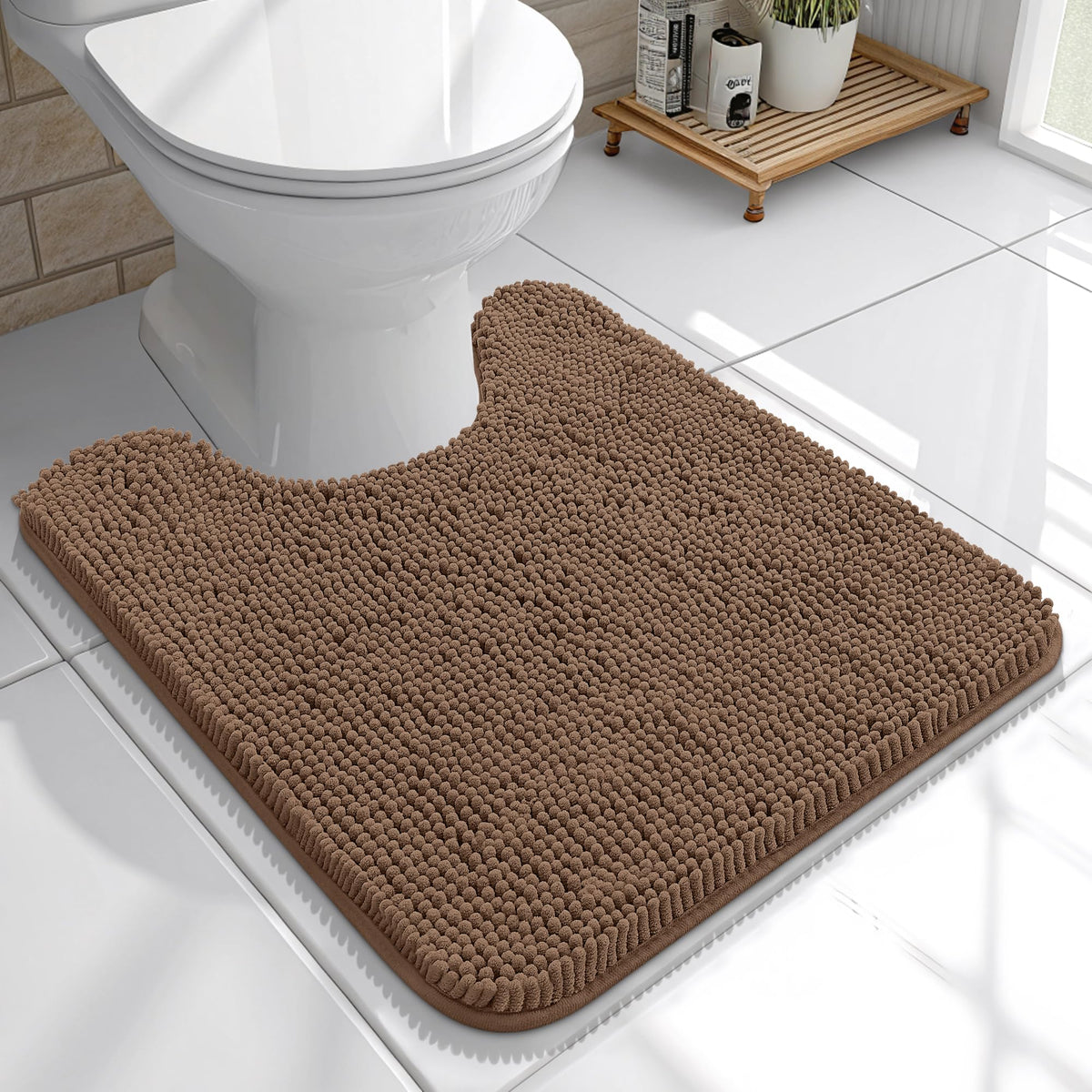 OLANLY Extra-Soft Absorbent Chenille Bathroom Rug Mat