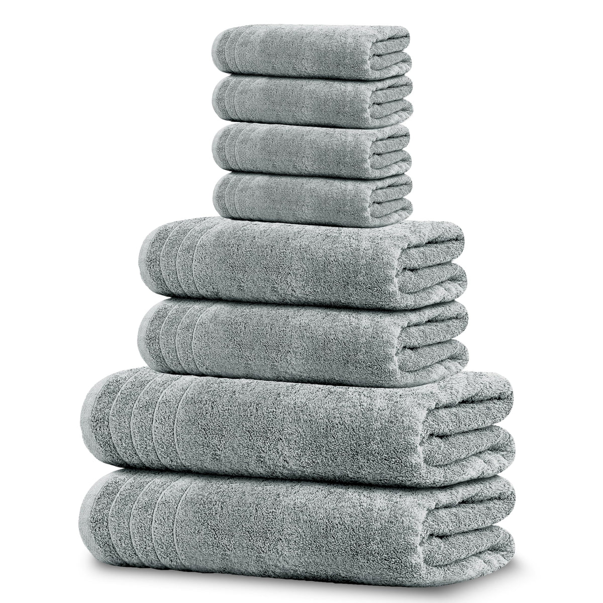 Tens Towels 8-Piece Lightweight Cotton Bathroom Towel Set