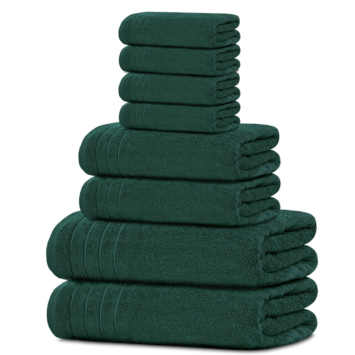 Tens Towels 8-Piece Lightweight Cotton Bathroom Towel Set