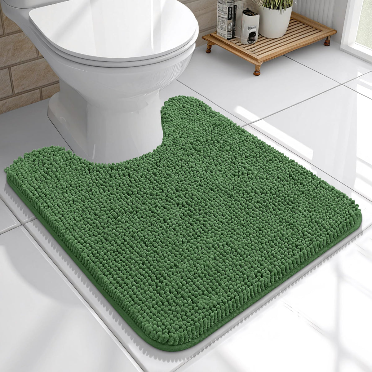OLANLY Extra-Soft Absorbent Chenille Bathroom Rug Mat