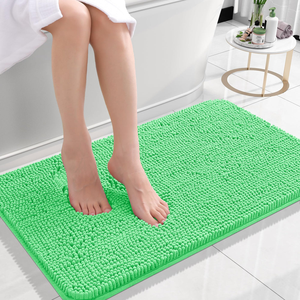 OLANLY Extra-Soft Absorbent Chenille Bathroom Rug Mat