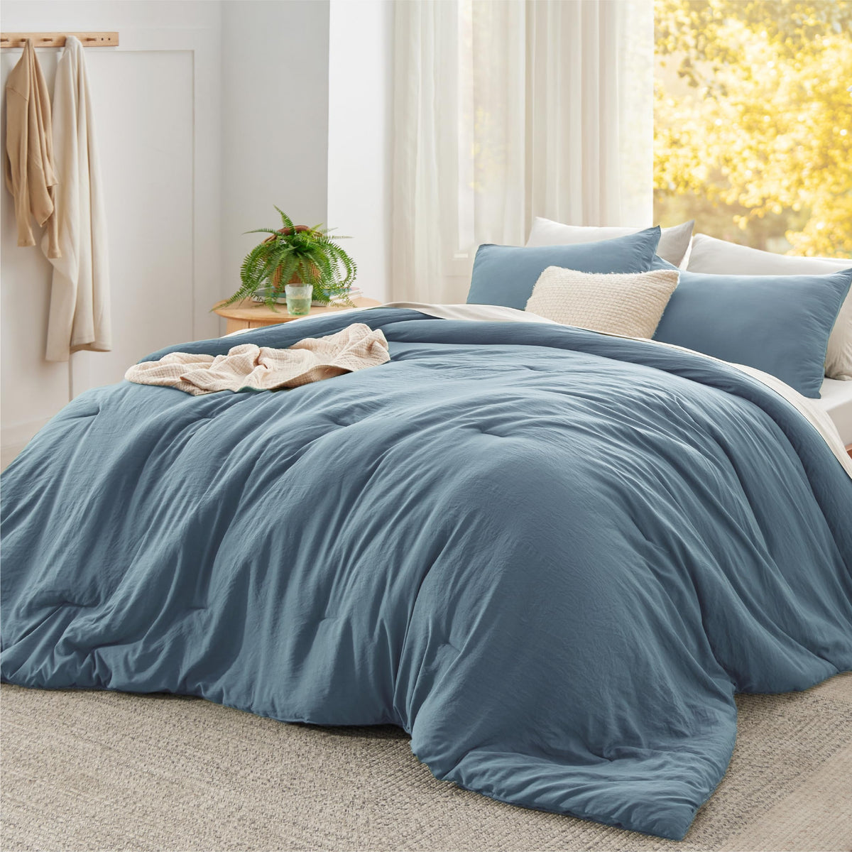 Bedsure Comforter Set Prewashed Soft Bedding Set 3Pcs