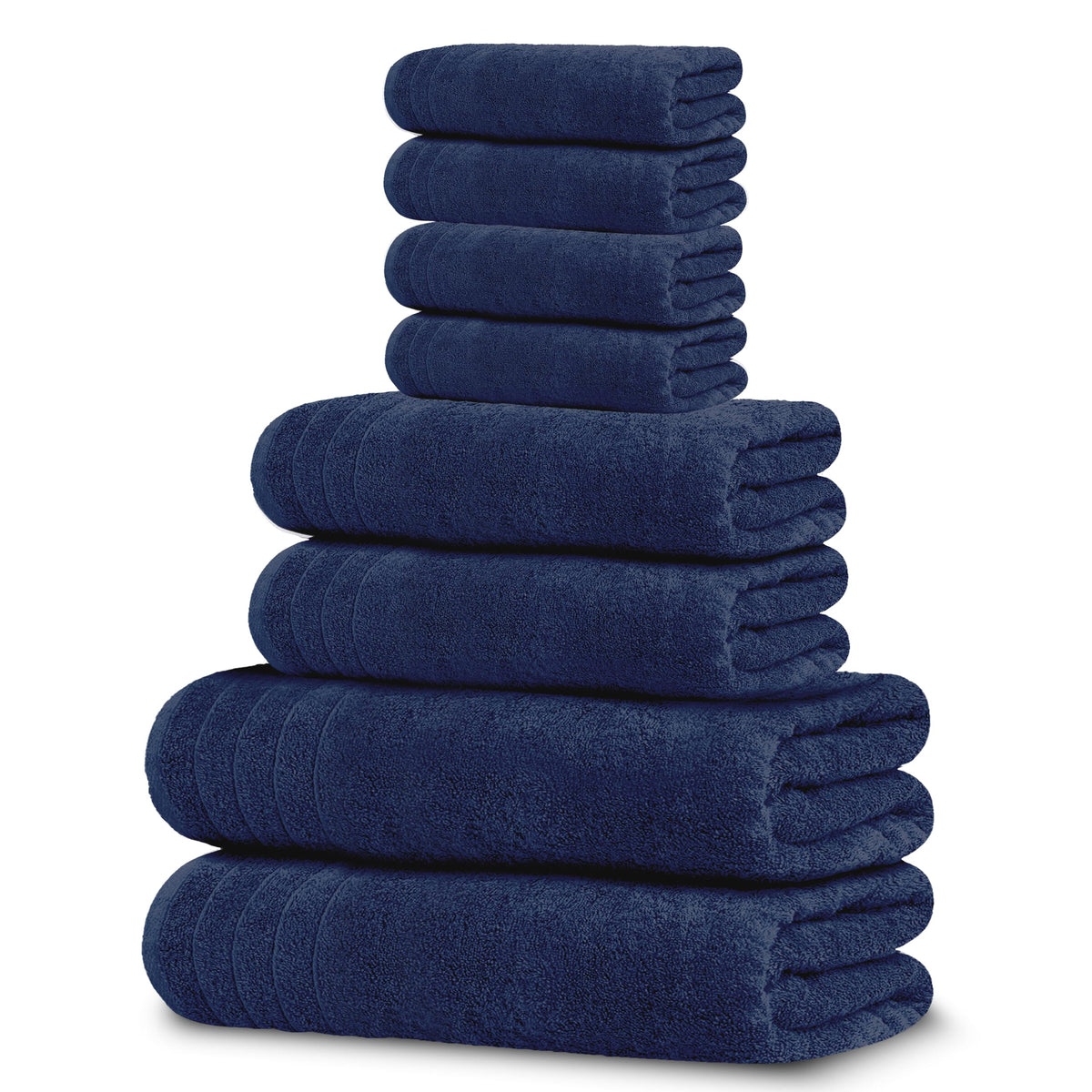 Tens Towels 8-Piece Lightweight Cotton Bathroom Towel Set