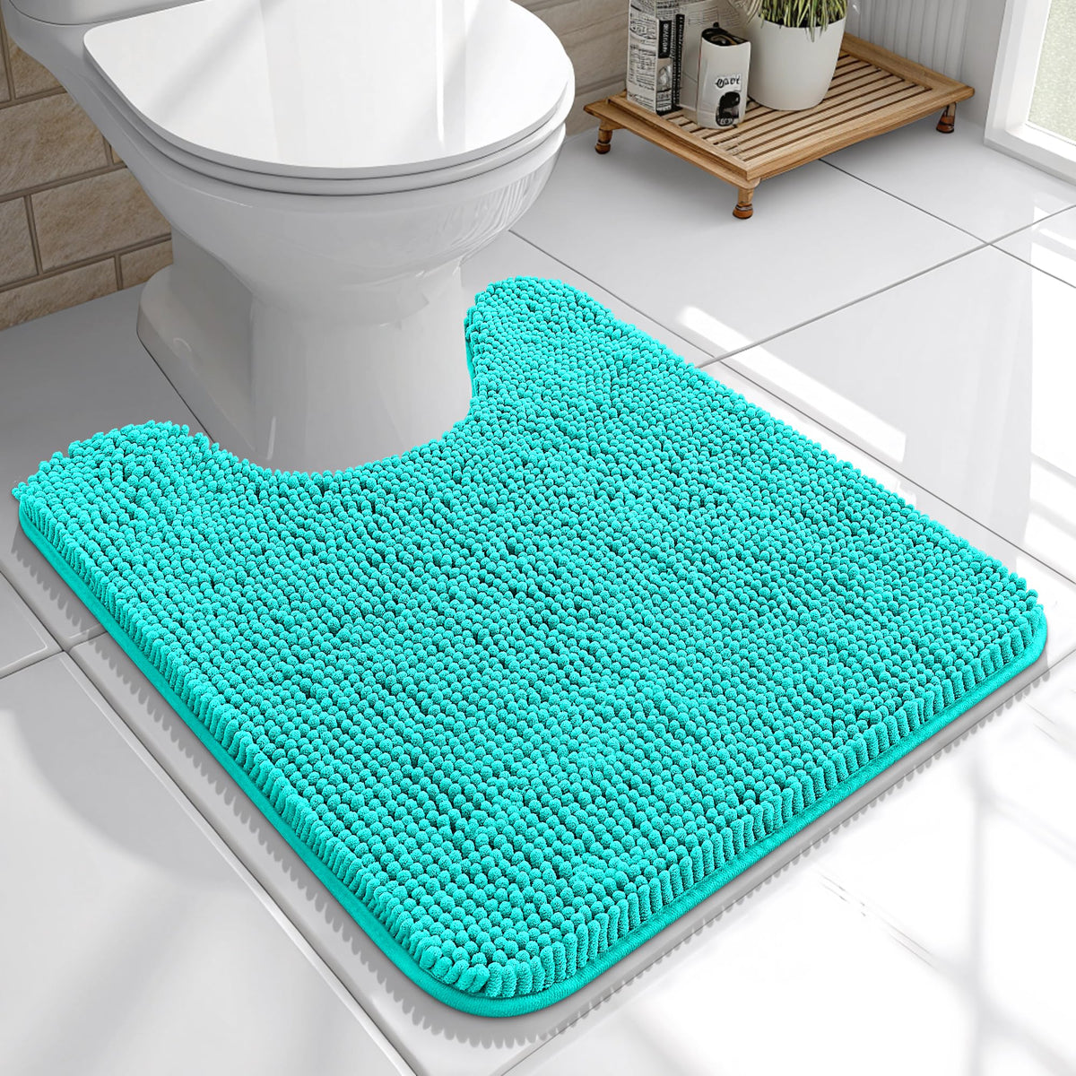 OLANLY Extra-Soft Absorbent Chenille Bathroom Rug Mat