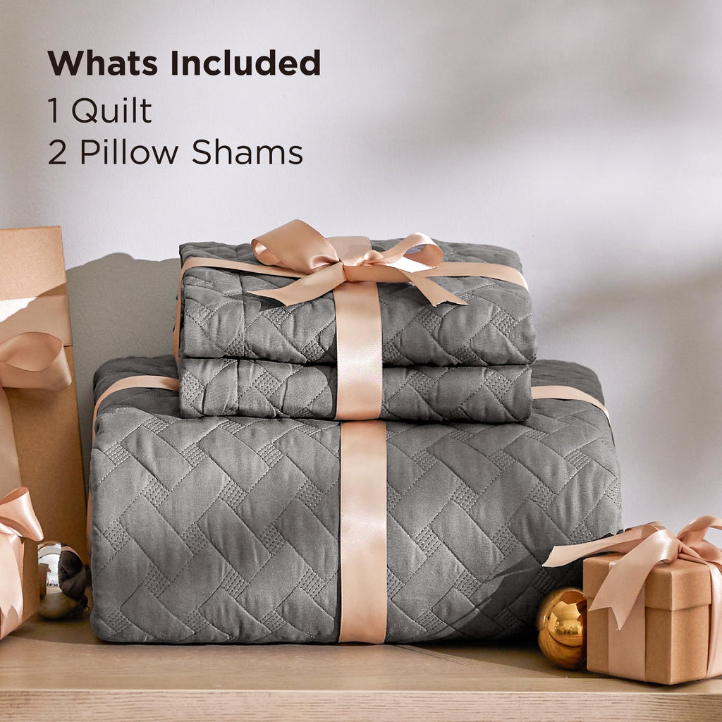 Bedsure Quilts Lightweight Bedspreads with Basket Weave Pattern