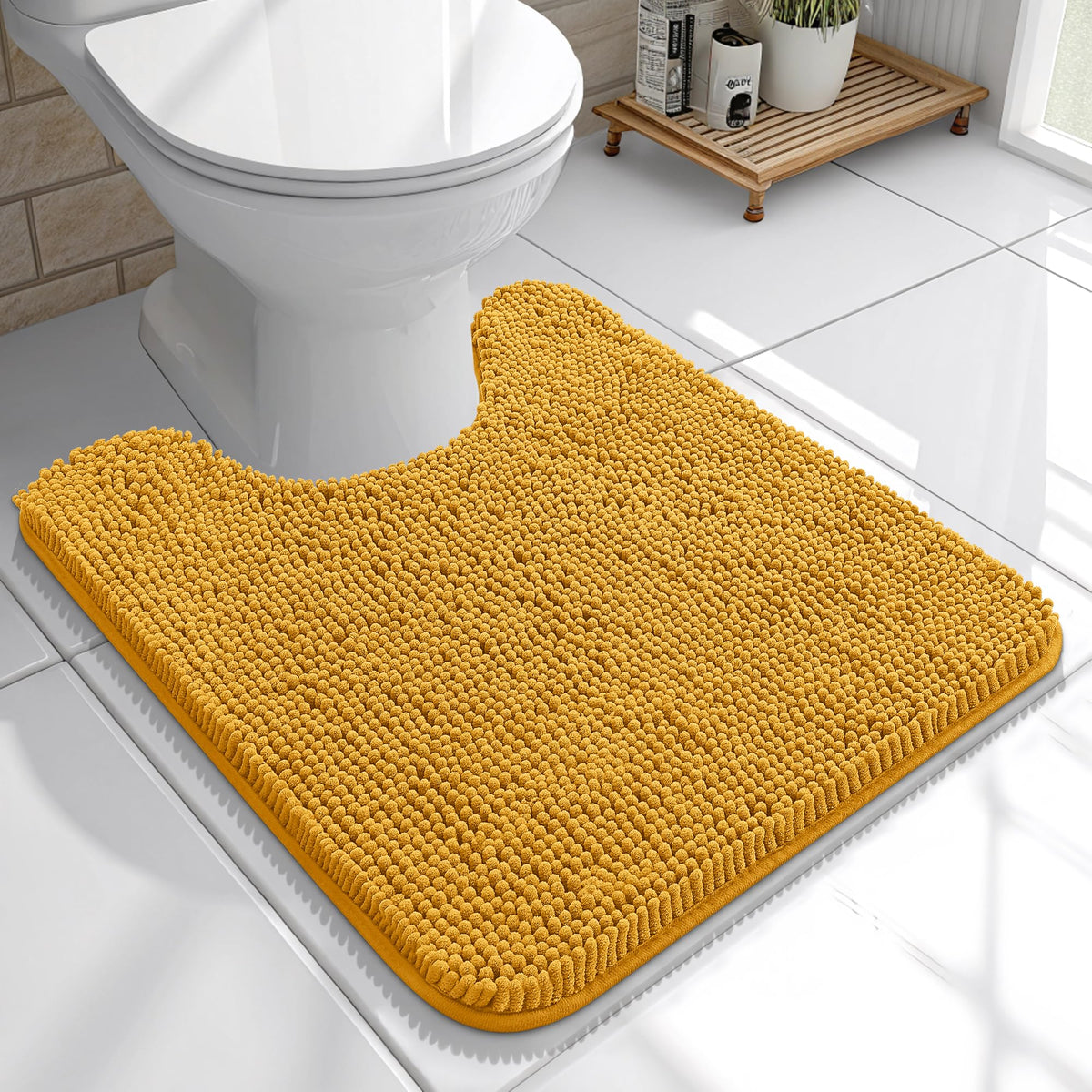 OLANLY Extra-Soft Absorbent Chenille Bathroom Rug Mat