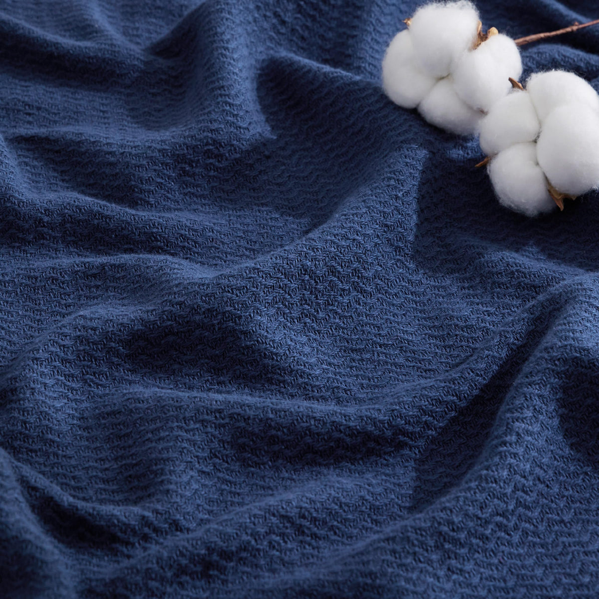 Bedsure 100% Cotton Blanket, Herringbone Weave