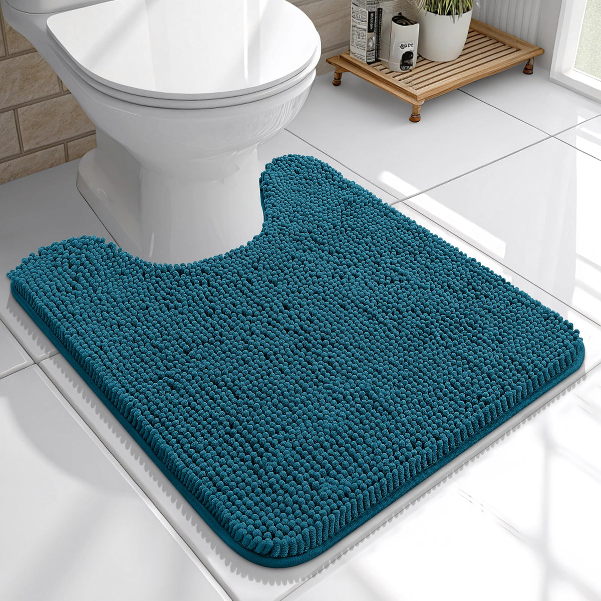 OLANLY Extra-Soft Absorbent Chenille Bathroom Rug Mat
