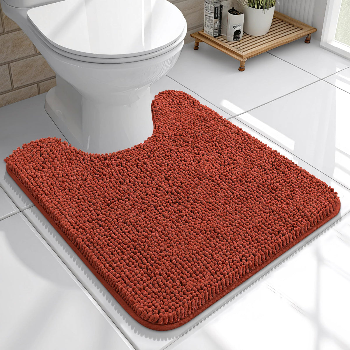 OLANLY Extra-Soft Absorbent Chenille Bathroom Rug Mat