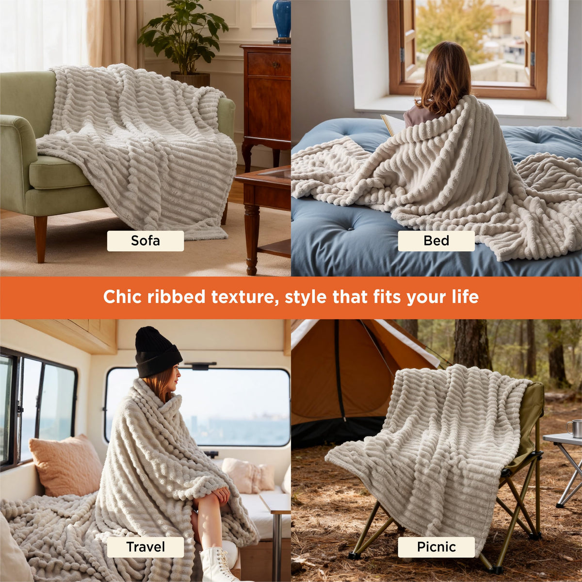 Bedsure Fleece Blanket Polyester Blanket